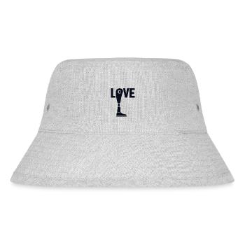 Liebe künstliche Beine Prothese Fuß Benutzer Bein - Stanley/Stella recycelter Bucket Hat - Grau meliert - Vorne