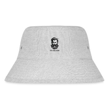 "Man Up Attraktiver bärtiger Kerl" - Stanley/Stella recycelter Bucket Hat - Grau meliert - Vorne