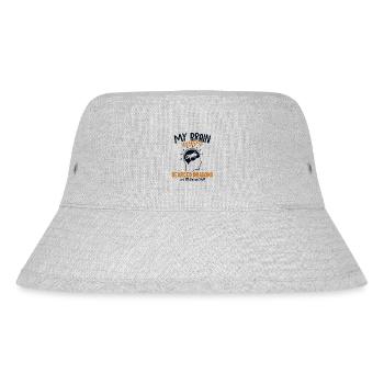 My Brain is 95% Bearded Dragon Pogona Lizard - Stanley/Stella Recycled Bucket Hat - heather grey - Front