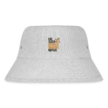 Eat Sleep Bearded Dragons Repeat Pogona Pet - Stanley/Stella Recycled Bucket Hat - heather grey - Front