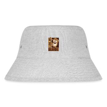 Ich liebe meine Beardie Pogona Eidechse Haustierbesitzer Bärtig - Stanley/Stella recycelter Bucket Hat - Grau meliert - Vorne