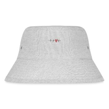 Highland Cattle Heartbeat Highland Cow Highland - Stanley/Stella Recycled Bucket Hat - heather grey - Front