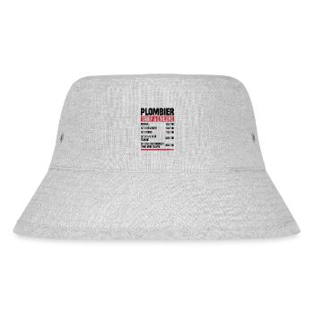 Klempner Stundensatz Humor Geschenkidee - Stanley/Stella recycelter Bucket Hat - Grau meliert - Vorne