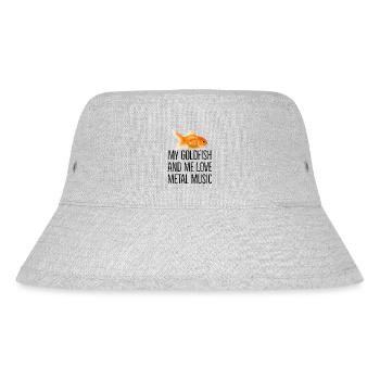 My goldfish and me love metal music - Stanley/Stella recycelter Bucket Hat - Grau meliert - Vorne