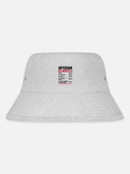 Optiker Stundensatz Geschenkidee Humor - Stanley/Stella recycelter Bucket Hat - Grau meliert