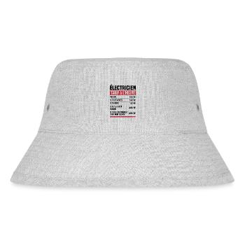 Elektriker Stundensatz Geschenkidee Humor - Stanley/Stella recycelter Bucket Hat - Grau meliert - Vorne