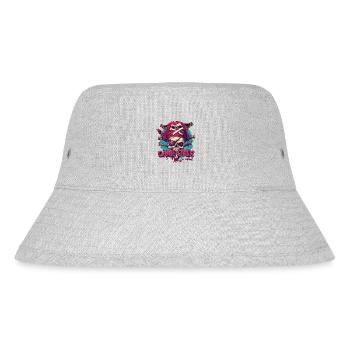 Gaming: Game Over, Gamer Skull Pirate - Stanley/Stella Recycled Bucket Hat - heather grey - Front