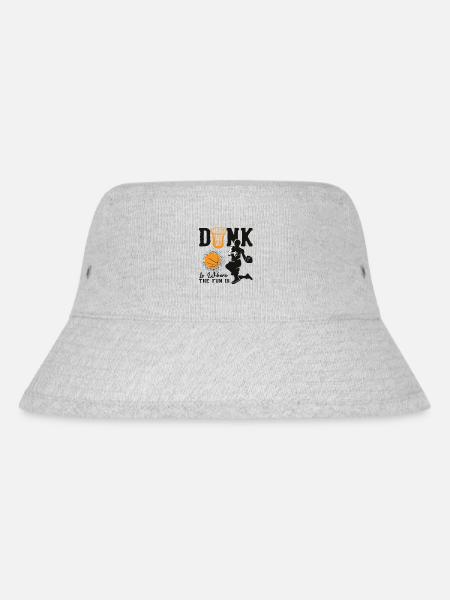 Dunk is where the fun is Basketball Lustig - Stanley/Stella Recycled Bucket Hat - heather grey