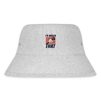 I'd Wreck That Home Wrecker Experts House - Stanley/Stella Recycled Bucket Hat - heather grey - Front