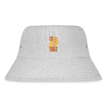 Pancake Lover Kids Pun I'd Flip - Stanley/Stella Recycled Bucket Hat - heather grey - Front