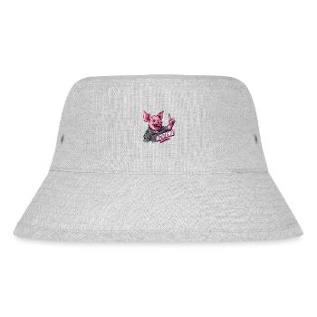 Achtung! Schwein - Stanley/Stella recycelter Bucket Hat - Grau meliert - Vorne