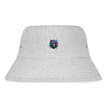 Affe Kopf Porträt Bunt - Stanley/Stella recycelter Bucket Hat - Grau meliert - Vorne