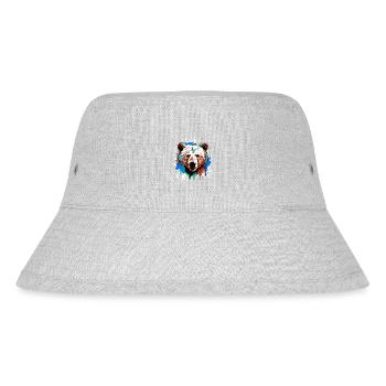 Polar Bear Head Portrait Animal Polar Bear Colorful - Stanley/Stella Recycled Bucket Hat - heather grey - Front