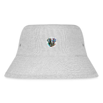 Elefant Kopf Porträt Bunt - Stanley/Stella recycelter Bucket Hat - Grau meliert - Vorne