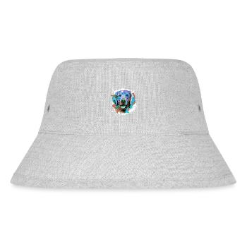 Golden Retriever Dog Head Portrait Colorful - Stanley/Stella Recycled Bucket Hat - heather grey - Front