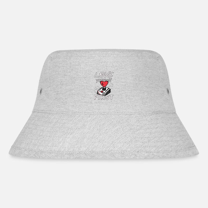 Gamer Liebe - Stanley/Stella recycelter Bucket Hat - Grau meliert