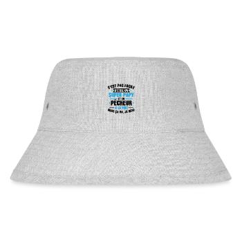 Super Opa und Fischer - Stanley/Stella recycelter Bucket Hat - Grau meliert - Vorne
