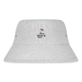 90s Anime Street Racer Girl: JDM Auto Edition - Stanley/Stella Recycled Bucket Hat - heather grey - Front