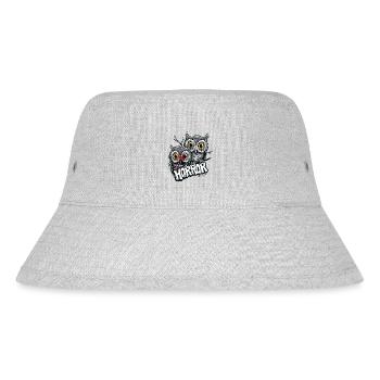 Ein paar Cartoon-Horror-Eulen mit großen Augen - Stanley/Stella recycelter Bucket Hat - Grau meliert - Vorne