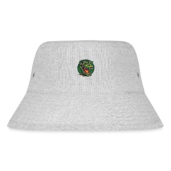 Cartoon-Alligator: Grüner, lustiger Gator - Stanley/Stella recycelter Bucket Hat - Grau meliert - Vorne