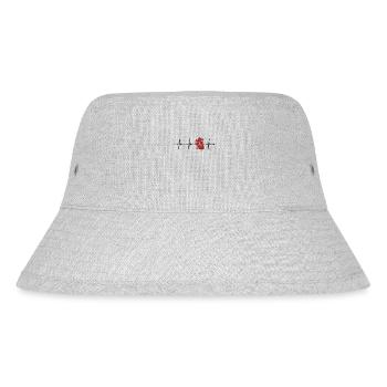 Heart Surgery Heartbeat Catheter Survivor Open - Stanley/Stella Recycled Bucket Hat - heather grey - Front
