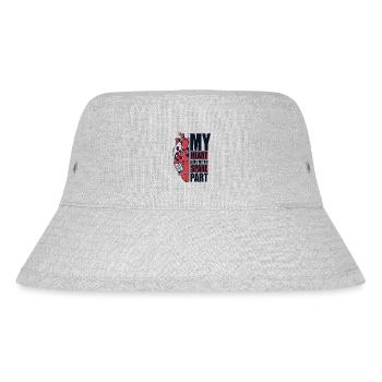 My Heart Runs With A Spare Part Catheter Open - Stanley/Stella Recycled Bucket Hat - heather grey - Front