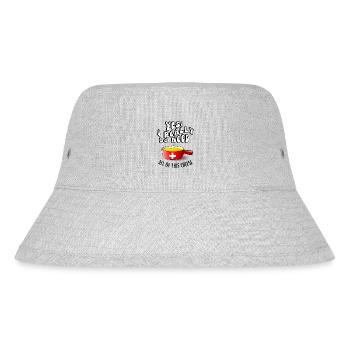 Cheese Fondue Funny Saying for Cheese Fondue Party - Stanley/Stella Recycled Bucket Hat - heather grey - Front