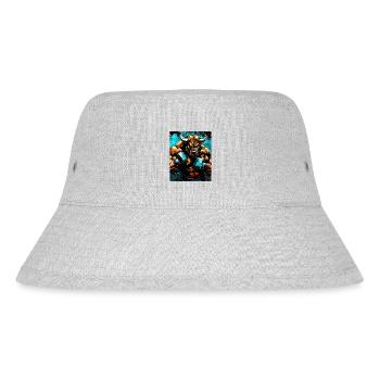 Stier Bulle Boxer Kämpfer - Stanley/Stella recycelter Bucket Hat - Grau meliert - Vorne