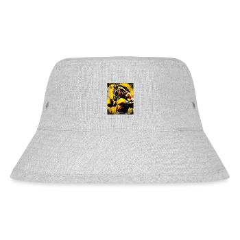 Pferd Boxer Kämpfer - Stanley/Stella recycelter Bucket Hat - Grau meliert - Vorne