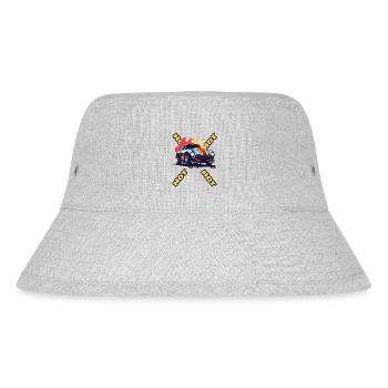 Heiß, heiß, heiß! Super Sport Cartoon Auto - Stanley/Stella recycelter Bucket Hat - Grau meliert - Vorne