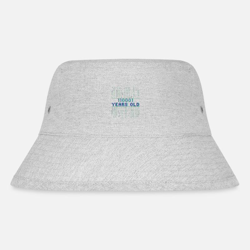 49th Birthday 49 years old Binary Code Coder - Stanley/Stella Recycled Bucket Hat - heather grey