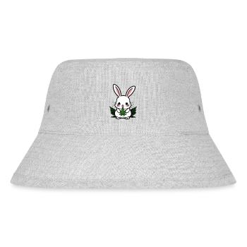 Cannabis Rabbit - Stanley/Stella Recycled Bucket Hat - heather grey - Front