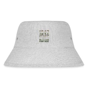 Limited Edition Since 1947 Birthday Vintage 1947 - Stanley/Stella Recycled Bucket Hat - heather grey - Front