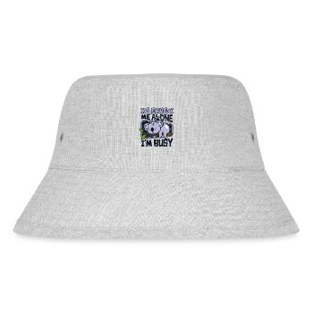 Leave Me Alone I'm Busy Koalabear Eucalyptus - Stanley/Stella Recycled Bucket Hat - heather grey - Front