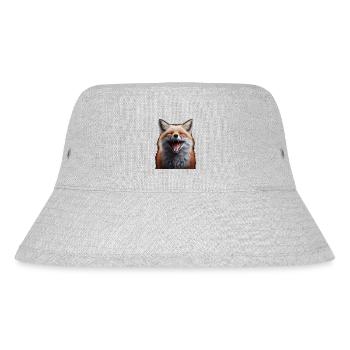 Lachender Fuchs 2 - Stanley/Stella recycelter Bucket Hat - Grau meliert - Vorne