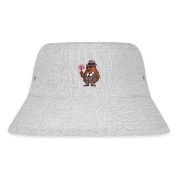 Dapper Pixel Gentleman - Stanley/Stella Recycled Bucket Hat - heather grey - Front