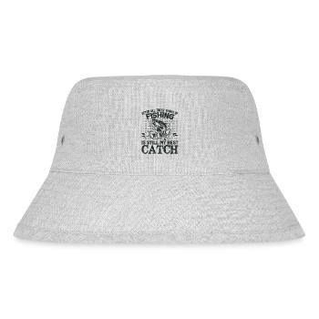 fisch, fisch, angeln, see, meer, angeln, fauna, exotisch - Stanley/Stella recycelter Bucket Hat - Grau meliert - Vorne