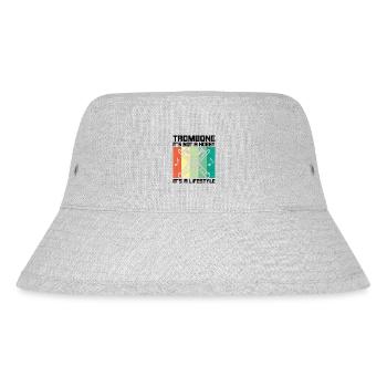 Trombonist Trombone Player Marching Band Trombone - Stanley/Stella Recycled Bucket Hat - heather grey - Front