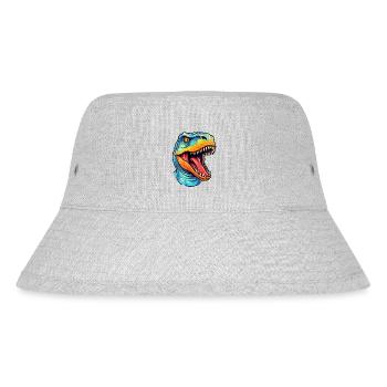 Lustige Dino-#tshirt - Stanley/Stella recycelter Bucket Hat - Grau meliert - Vorne