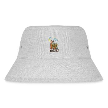 Faultier Buch lesen Märchen Guten Nacht Zwerg - Stanley/Stella recycelter Bucket Hat - Grau meliert - Vorne