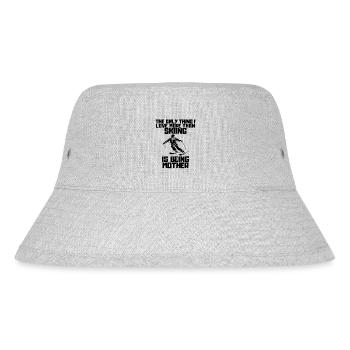 Skier Ski Design Skiing Outfit Skiing Skiing - Stanley/Stella Recycled Bucket Hat - heather grey - Front