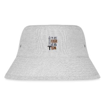 Ich bin nur als NPC hier, der Waffen LARPt - Stanley/Stella recycelter Bucket Hat - Grau meliert - Vorne