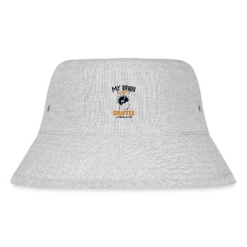 Mein Gehirn besteht zu 95% aus Giraffen, Nubiern, Afrikanern - Stanley/Stella recycelter Bucket Hat - Grau meliert - Vorne