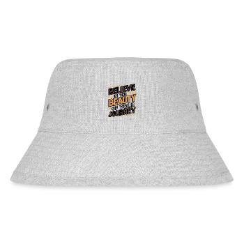 Glaube an die Schönheit deiner Reise Digitale Kunst - Stanley/Stella recycelter Bucket Hat - Grau meliert - Vorne