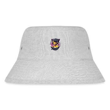 Anime kitten girl at bath day - Stanley/Stella Recycled Bucket Hat - heather grey - Front