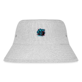 Colorful camera with splash effect - Stanley/Stella Recycled Bucket Hat - heather grey - Front