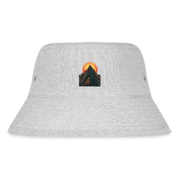 Majestätischer Berggipfel mit aufgehender Sonne - Stanley/Stella recycelter Bucket Hat - Grau meliert - Vorne