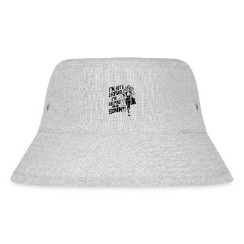 ICH HELFE DER WIRTSCHAFT - Stanley/Stella recycelter Bucket Hat - Grau meliert - Vorne