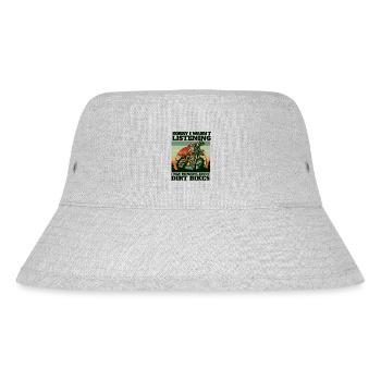 Dachte an Dirt Bikes Racing Supermoto - Stanley/Stella recycelter Bucket Hat - Grau meliert - Vorne