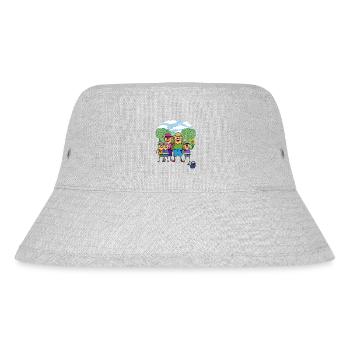 Peanut Family Children Garden Gardening Nature - Stanley/Stella Recycled Bucket Hat - heather grey - Front